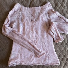 Vintage Ethel Austin Pale Pink Mohair Boat Net Jumper and Fitted Tshirt Size 12