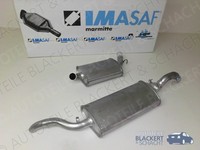 Imasaf Auspuffset Mitteltopf+Endtopf für VW Golf 2 II 1.8 + 1.8 I 1984-1989