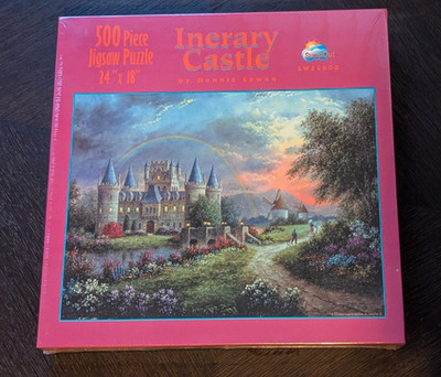 SunsOut Inerary Castle von Dennis Lewan 500-teiliges Puzzle 24 Zoll x 18 Zoll VERSIEGELT