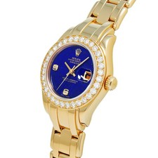 ROLEX Lady-Datejust Pearlmaster 69298 lapis lazuli/diamond WATCH 634463 2