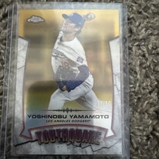 2025 Topps Chrome Yoshinobu Yamamoto YouthQuake Gold Refractor /50 LA Dodgers