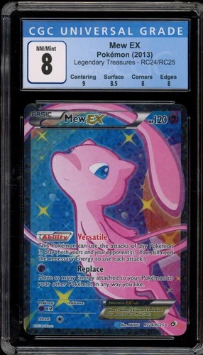 Pokemon Mew EX Legendary Treasures Radiant Coll. Full Art #RC24 CGC 8
