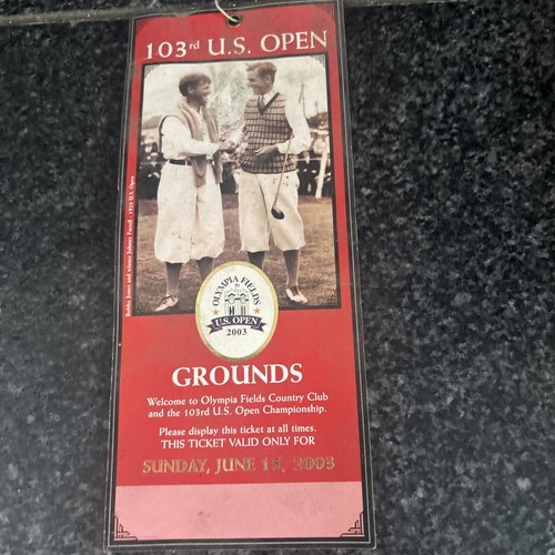 2003 Vintage 103rd U.S. Open Olympia Fields Grounds Golf Club Pass Ticket - Picture 4 of 11