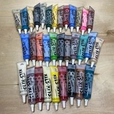 Lot of 33 Tri Chem Slix-Stix Paints Vintage Fabric Paint