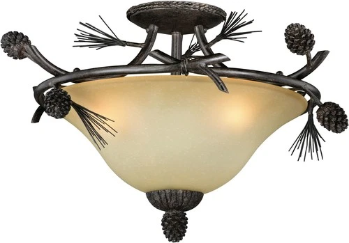 Vaxcel Lighting C0121 Sierra 3 Light 18"W Semi-Flush Ceiling - MultiColor - Picture 1 of 8