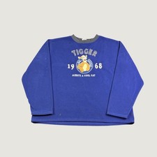 Disney Store Tigger Fleece Sweatshirt Mens Large Blue Vintage Winnie The Pooh L
