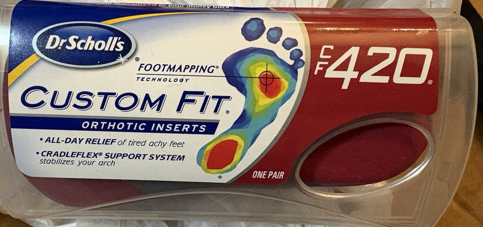 Dr. Scholl's Custom Fit CF420 Orthotic Inserts, 1 Pair - **NEW**