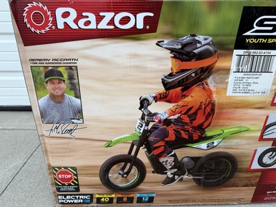 Razor SX125 12V(100W) McGrath Dirt Electric Bike - Green *Brand