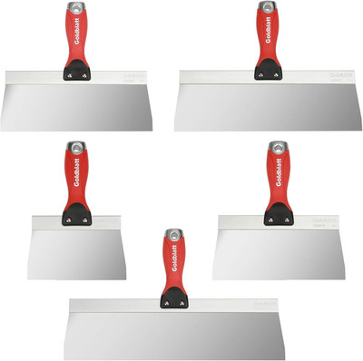 5-Pieces Stainless Steel Taping Knives - 6'', 8'', 10'', 12'', 14'' Taping Knife