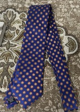 TED BAKER London Men's 100 Silk Tie Blue  Yellow NWT MSRP 89.50