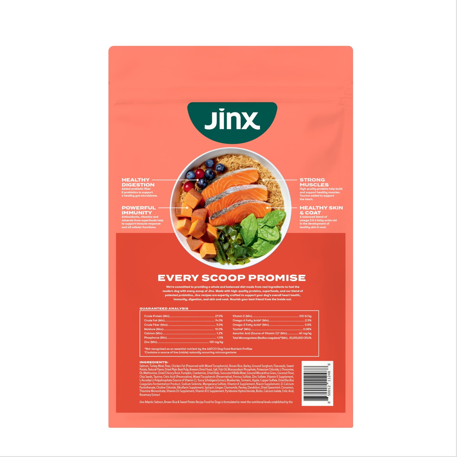 Jinx Salmon, Brown Rice, & Sweet Potato Dry Dog Food, 4 lbs Bag New