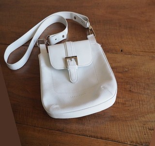 LONGCHAMP TOP SAC A MAIN CUIR BLANC COMME NEUF AUCUN DÉFAUT 100% AUTHENTIQUE