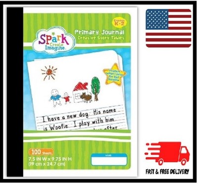 Spark Create Imagine 100 Sheets Primary Journal, 9.75 x 7.5, Half Page Ruled