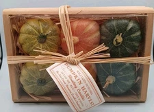 New Fall Decor Williams-Sonoma Pumpkin Squash Harvest Floating Candle 6 In Box 