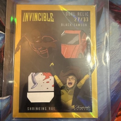 Invincible Black Samson Shrinking Rae Dual Relic Keepsake SSP LE /33 Gold Wave