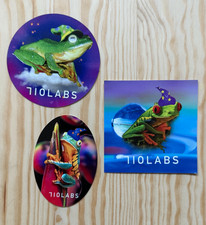 710 Labs WIZARD FROG STICKERS SET OF 3 | Exclusive Ultra Rare OG 710Labs merch