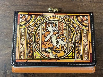 Disney Chip and Dale Trifold Wallet 10x8x3cm/3.93x3.14x1.18'' Leather Disney
