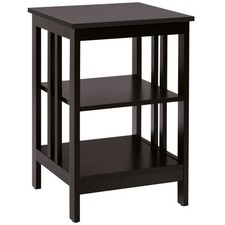 3-tier Side Table Nightstand Sofa End Table Storage Display Shelf Espresso