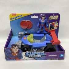 🔥✅ DC Super Friends Imaginext Metal Force Supermobile Vehicle & Figure 🆕
