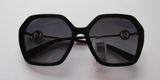 Marc Jacobs Oversized Geometric Round Sunglasses Black/Gold 57-17-135 NWT 210