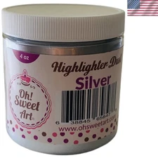 Metallic Silver Highlighter Dust - 4 Oz Container