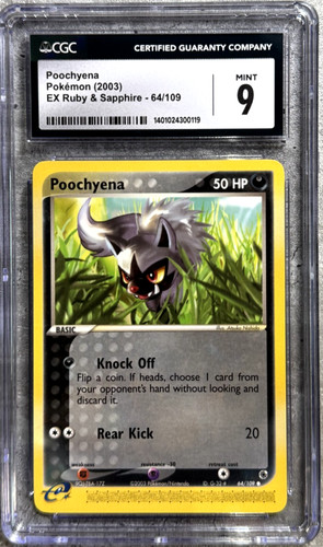Poochyena graded CGC 9 for sale on eBay