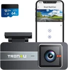 Car Dash Cam with 64GB MicroSD 2K Full HD Recording Front Dashcam Ultra-Wide