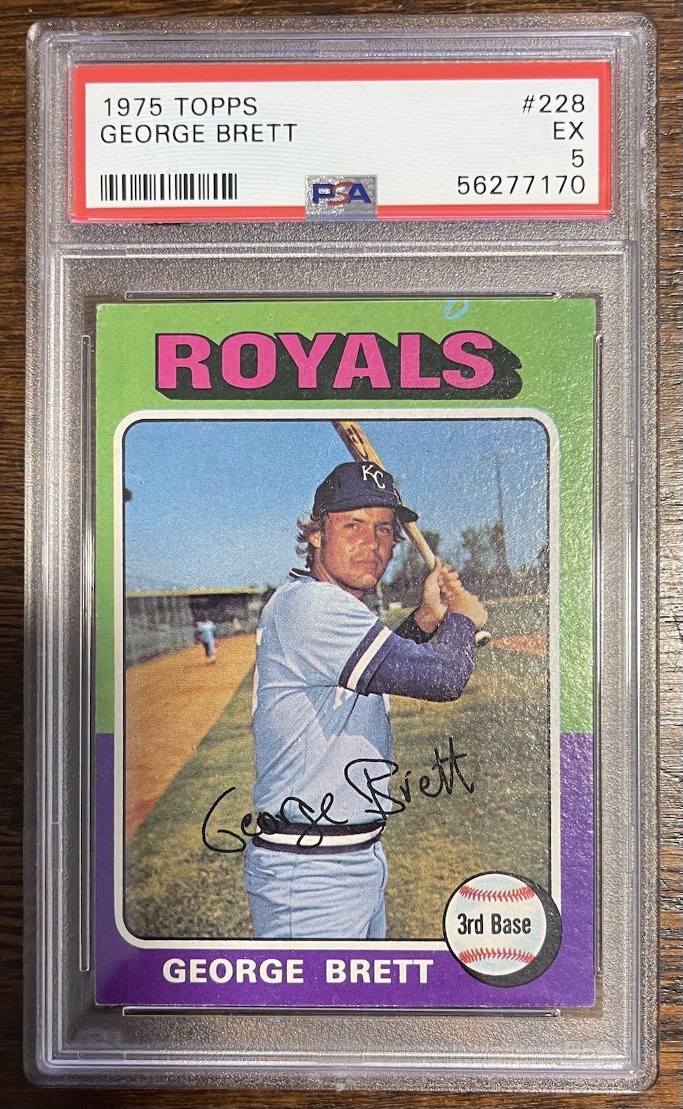 1975 Topps - George Brett #228 (RC) PSA 5