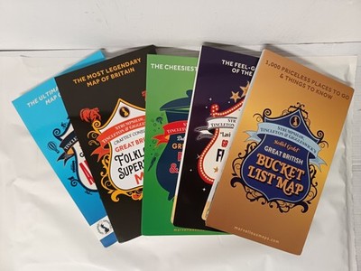 5 Great British Maps Box Set: Adventure, Bucket List, Film & TV, Food & Drink