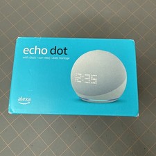 Amazon Echo Dot 5th Gen Smart Speaker With Alexa and Clock NEW Glacier White