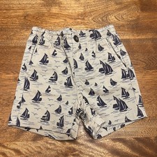 Janie And Jack Baby Boy  s Sailboat Print Twill Short Size 6 To 12 Months NWT