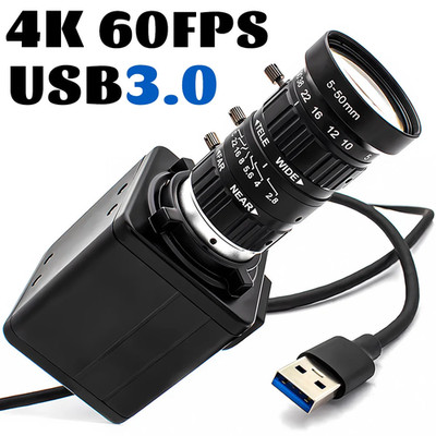 Industrial 4K 60FPS USB3.0 Camera IMX678 CMOS Metal Box With 10X Zoom Varifocal 