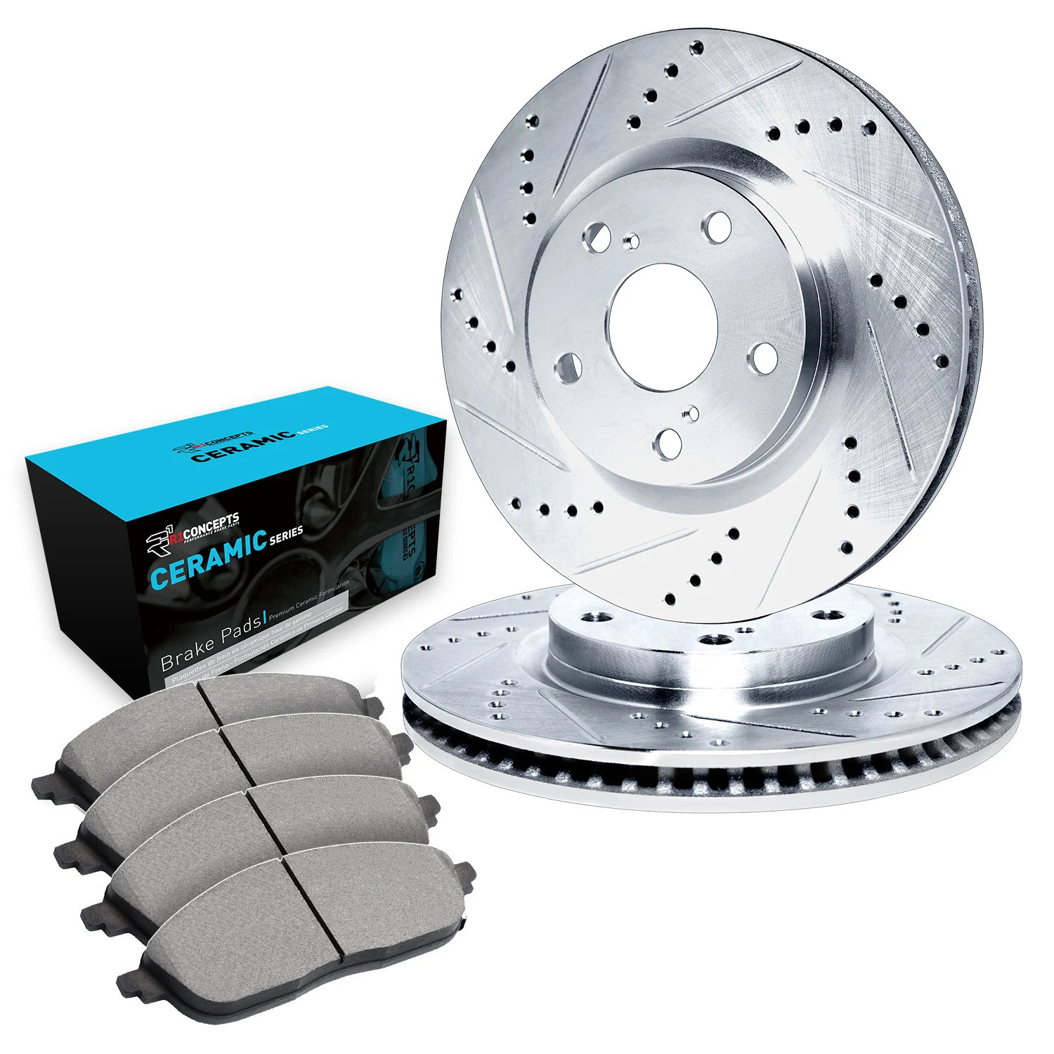 For Acura NSX 91-96 eLINE Series Drilled & Slotted Rear Brake Kit w Ceramic Pads