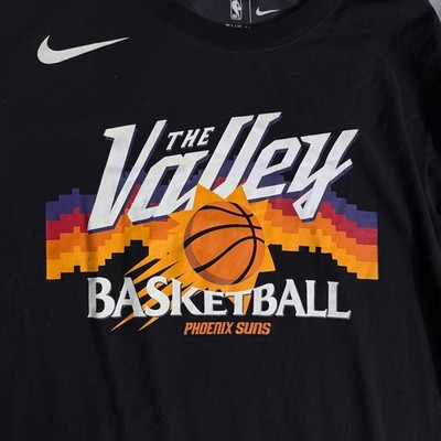 Nike Phoenix Suns 2021 The Valley Basketball T-Shirt Mens Medium Black Dri-FIT