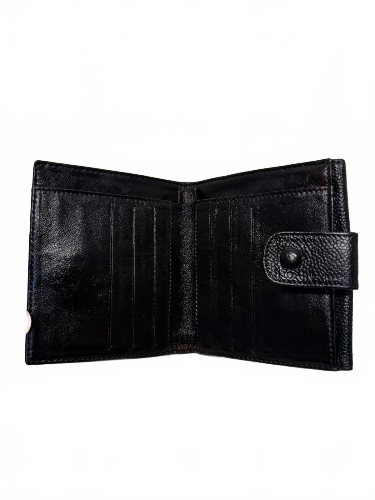 Authentic Chanel Black Leather Compact Wallet- GUC - image 5