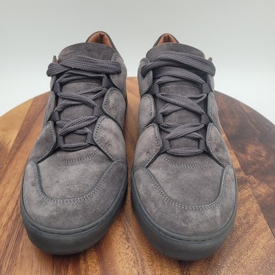 Ermenegildo Zegna Tiziano Low Top Sneaker Grey Brown Suede Sz 11