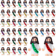 50 Pcs Mini Jesus Figures Jesus Loves You Christ Toys Little Christ Figures to H