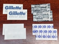 DOUBLE EDGE RAZOR BLADE SAMPLER Wilkinson, Gillette, Crystal, Personna(8 BLADES)