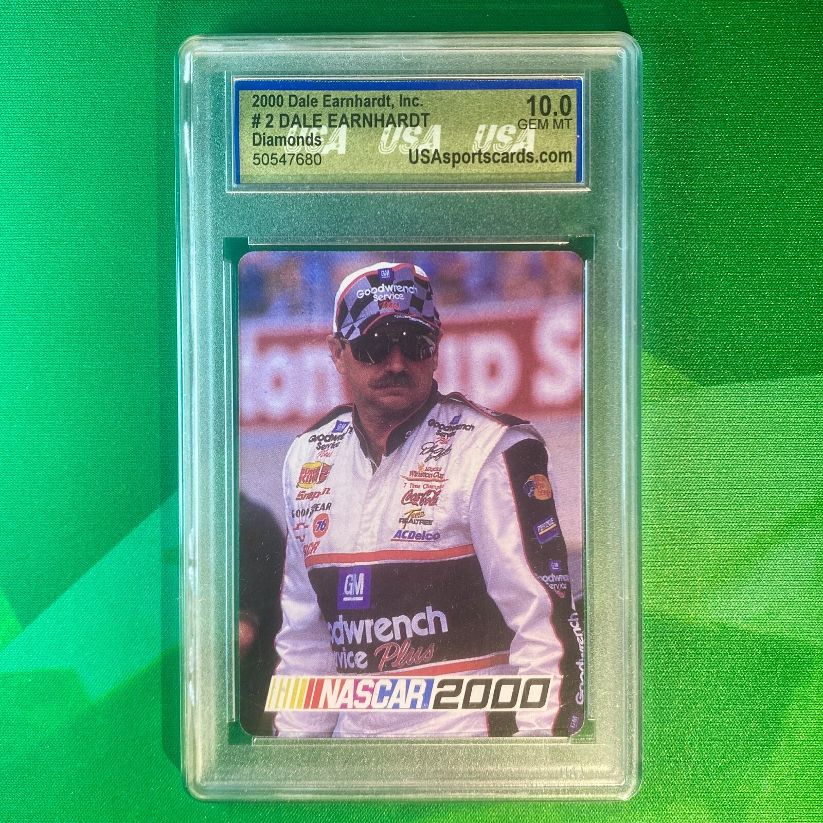 2000 Dale Earnhardt Trading Playing Card Two Diamonds USA Gem Mint 10