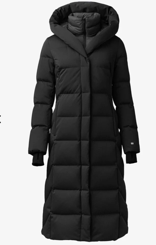 NUEVO CON ETIQUETAS Soia & Kyo Talyse Resistente al Agua 90% Plumón Largo Parka Babero Negro Talla XL Foto 4 de 4