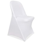 Spandex Chair Covers for Folding Chairs White Stretch Fit Banquet Wedding Decor