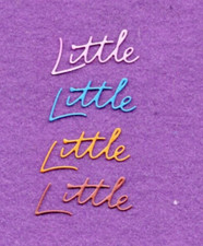 WORDS LITTLE die cuts scrapbook cards