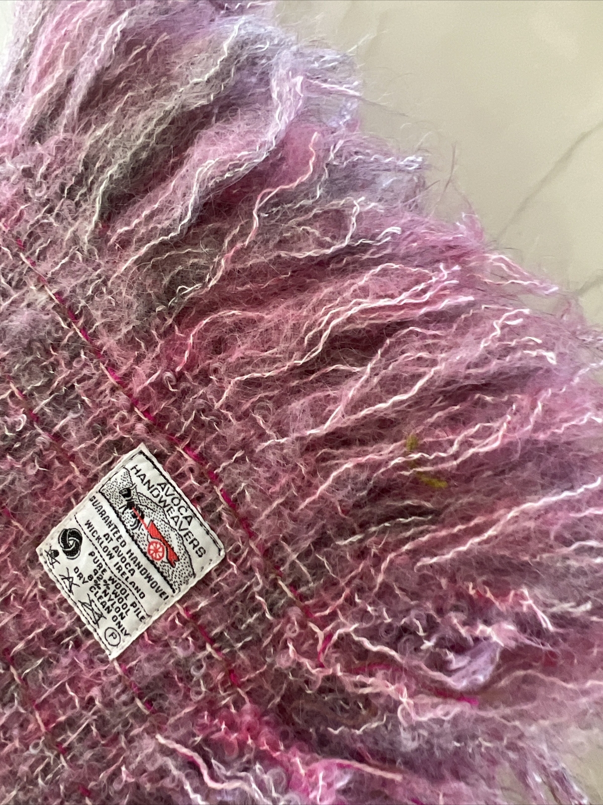 Vintage Avoca HandWeavers Wool Throw Blanket Pinks Wicklow Ireland eBay