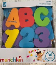 Munchkin 36-Piece Bath Letters  Numbers Set - red/multi, one size