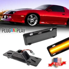 2x Smoked LED Bumper Side Marker Light For 1982-92 Chevy Camaro Pontiac Firebird