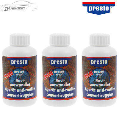 3x presto Rostumwandler Rostschutz Grundierung Rost Schutz Rostschicht 250ml