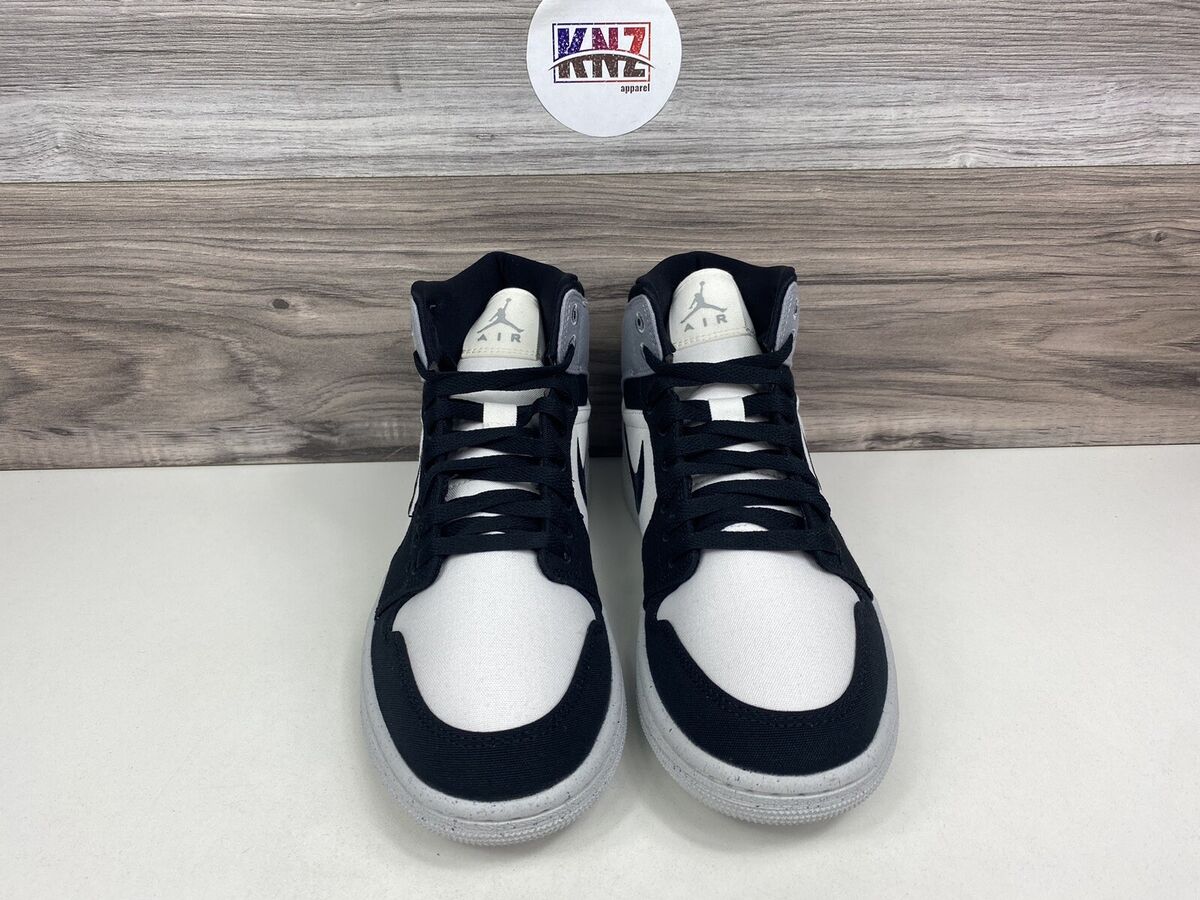 Nike Air Jordan 1 Mid SE Canvas Sail Black Grey (DV0427 100