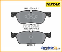 Bremsbelagsatz, Scheibenbremse Q+ Textar 2214601 FüR Jaguar