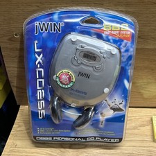 Jwin JX-255 Portable CD PLAYER Super Slim  Compact Design Silver New Sealed