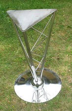 Designer Tisch Fuß Bein Ständer stahl verchromt 